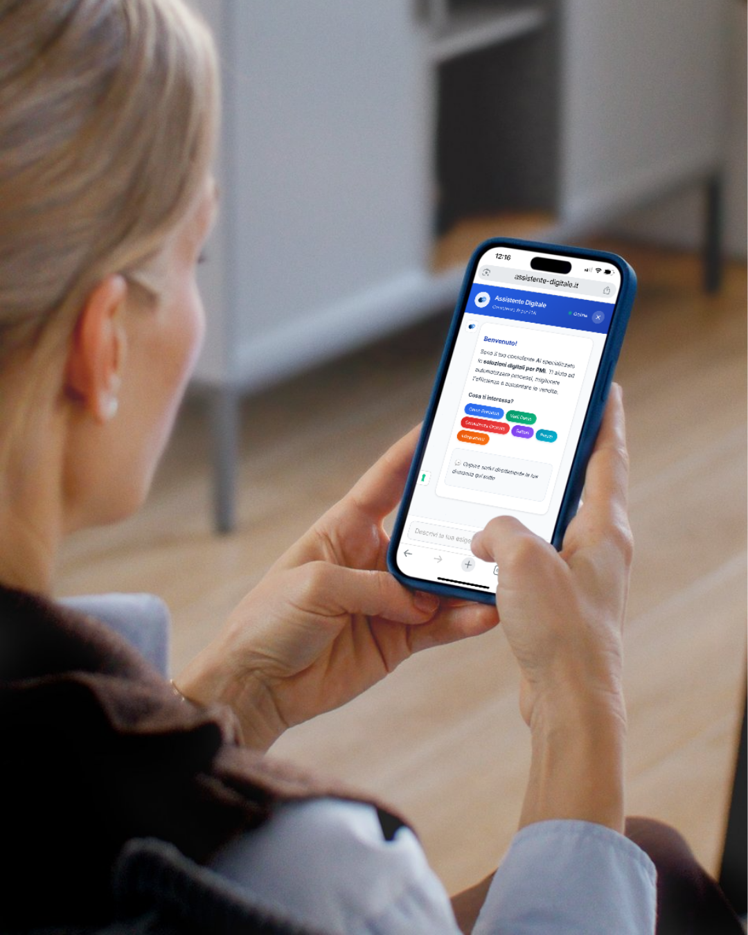 Utilizzo di Assistente Digitale AI in azione